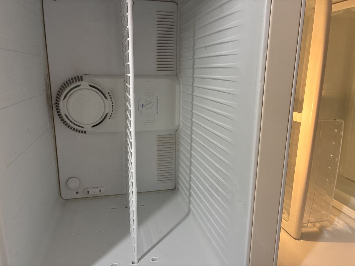Spotless interior of refrigerator freezer